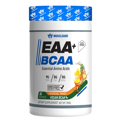 [6223007821087] Muscle Add Eaa+Bcaa Essential Amino Acids-30Serv.-390G.-Tropical Twist