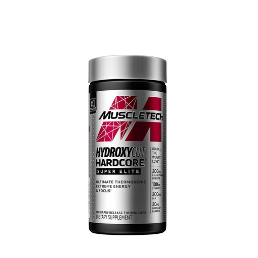 [631656610147] Muscletech Hydroxycut Hardcore Super Elite-60Serv.-120Rapid-release Thermo Caps