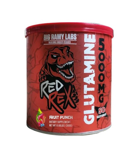 [6223007823289] Big Ramy Labs Red Rex Glutamine 5000Mg.-50Serv.-305G.-Fruit Punch