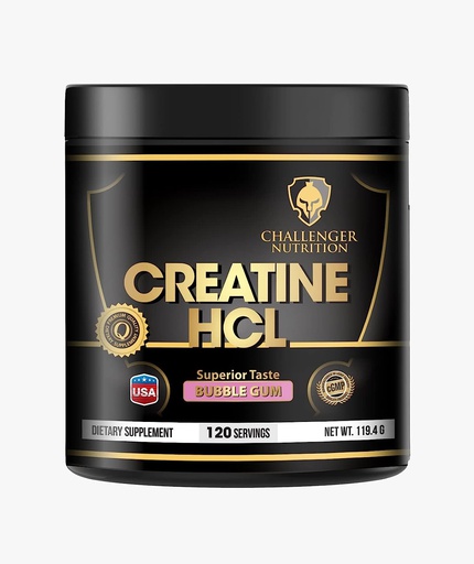 [6223007822411] Challenger Nutrition Creatine HCL-120Ser.-119.4G.-Bubble Gum