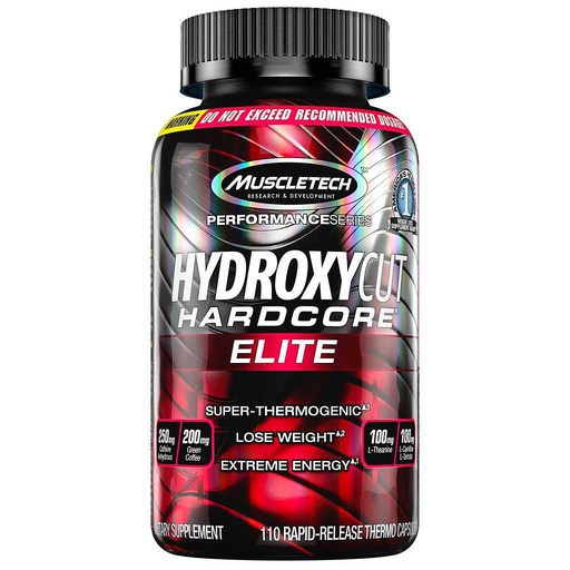 [631656202052] Muscletech Hydroxycut Hardcore Elite-55Serv.-110Rapid Release Thermo Caps.